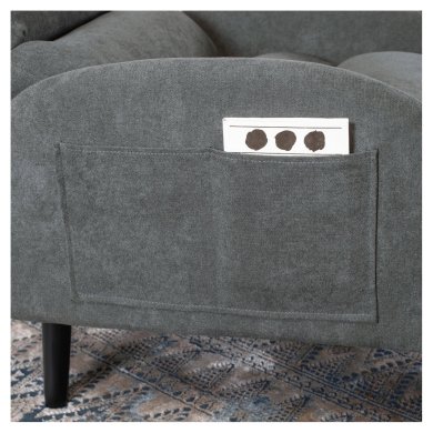 Крісло м'яке розкладне з пуфом Mebel Elit HENRY Сірий - 13 Крісло м'яке розкладне з пуфом Mebel Elit HENRY Сірий ME.HENRY/P/T/FW фото - 13