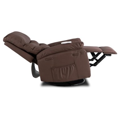 Крісло м'яке розкладне масажне з реклайнером Mebel Elit BRUCE Коричневий ME.BRUCE/BR/E/FW фото - 7