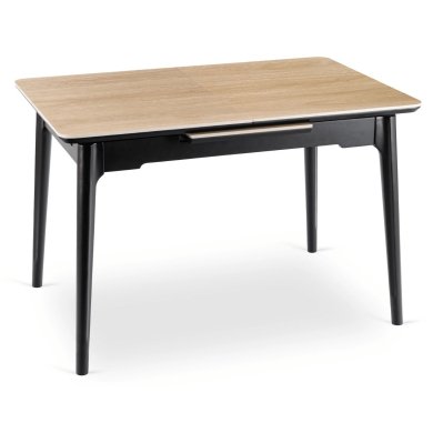 Раскладной обеденный стол Mebel Elit SAMER Черный ME.SAMER/D/CZ/CER/S120-160