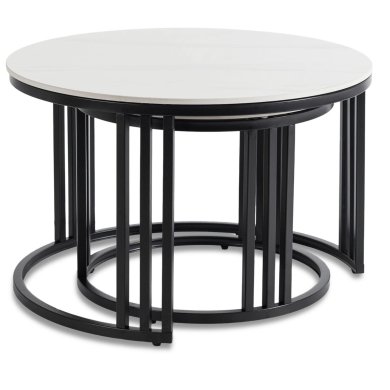 Комплект журнальных столов Mebel Elit JERRY Marmur Белый ME.JERRY/B/PL/CZ/L фото - 3