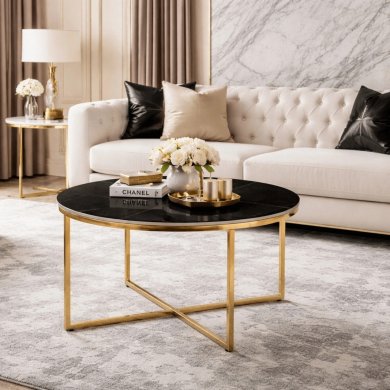 Журнальний стіл Mebel Elit MARINE Marmur Чорний ME.MARINE/CZMAT/ZL/L фото - 5