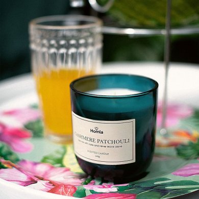 Ароматическая свеча Homla VERDE Cashmere Patchouli | Синий 164615 фото - 6