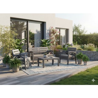 Комплект садовой мебели Garden Line SANTANA Антрацит KAS0868/3 фото - 4