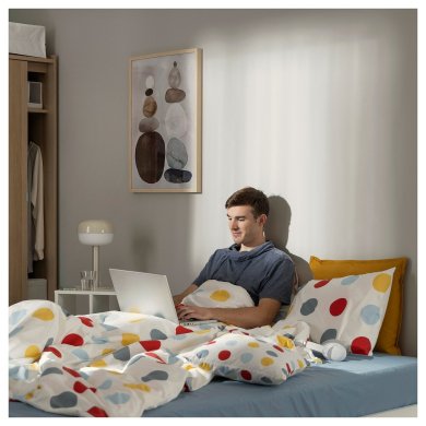 IKEA Комплект постельного белья BRUKSVARA 150х200 см Принт (ИКЕА БРУКСВАРА) 40573822 фото - 5