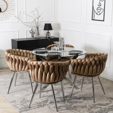 Обеденный стул Mebel Elit SORELLA Welur Бежевый ME.SORELLA/BZ/CH/V/K фото - 6