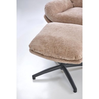 Кресло мягкое поворотное с подставкой Halmar PESTO Бежевый V-CH-PESTO-FOT-BEŻOWY фото - 8