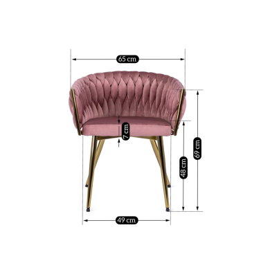 Обеденный стул Mebel Elit CAPRI Розовый ME.CAPRI/R/ZL/V/K фото - 11