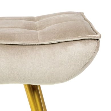 Кресло мягкое с подставкой Homla VINNIS Welur Бежевый 216131 фото - 7