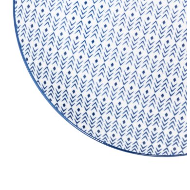 Тарелка Homla NAVIA 27 см | Синий / Белый / Принт - 4 Тарелка Homla NAVIA 27 см | Синий / Белый / Принт 213234 фото - 4