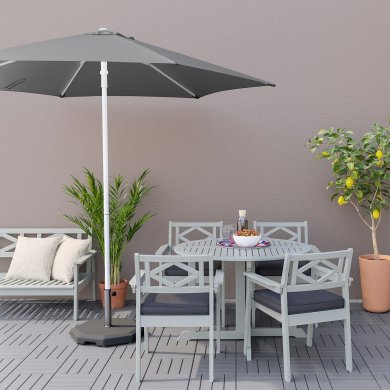 IKEA Садовый зонт с основой HOGON 270 см Серый (ИКЕА ХОГОН) 69476806 фото - 10