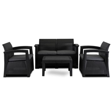 Комплект садовой мебели Mebel Elit COLUMBIA Черный - 3 Комплект садовой мебели Mebel Elit COLUMBIA Черный ME.COLUMBIA/CP/RT/OGR/ZES фото - 3