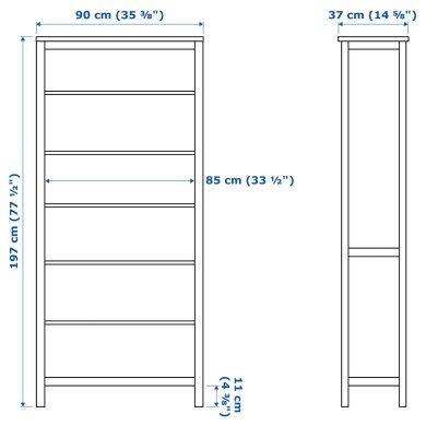 Стеллаж HEMNES Белый - 8 IKEA Стеллаж HEMNES Белый (ИКЕА ХЕМНЭС) 90371765 фото - 8