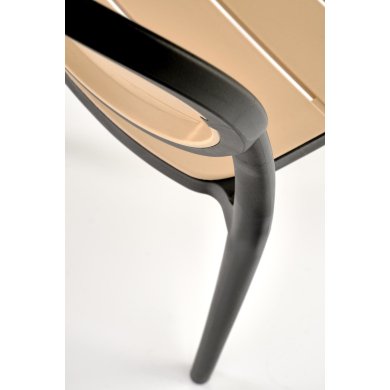 Садовий стілець Halmar K529 Чорний V-CH-K/529-KR-CZARNY/NATURALNY фото - 11