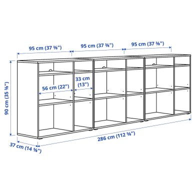 Стеллаж VIHALS Белый - 4 IKEA Стеллаж VIHALS Белый (ИКЕА ВИХАЛС) 19440565 фото - 4