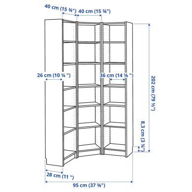 IKEA Стеллаж BILLY Белый (ИКЕА БИЛЛИ) 99395936 фото - 4