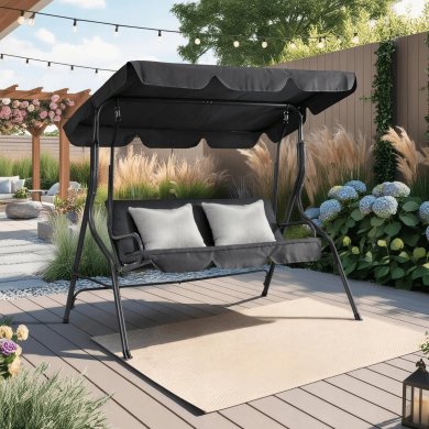 Садовые качели Mebel Elit RENO 180х110х158 см Серый ME.RENO/P/T/OGR/HUS фото - 9