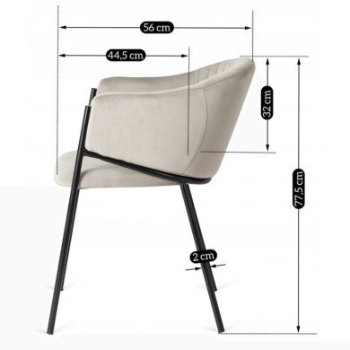 Обідній стілець Mebel Elit INNES 2 Сірий - 11 Обідній стілець Mebel Elit INNES 2 Сірий ME.INNES2/P/V/K фото - 11