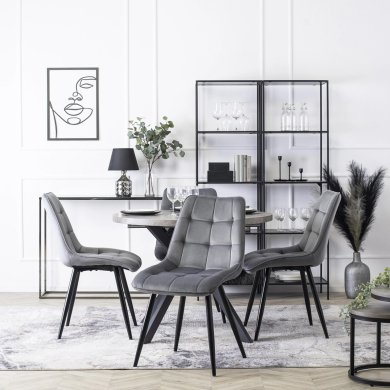 Обеденный стул Mebel Elit RIO Welur Серый - 5 Обеденный стул Mebel Elit RIO Welur Серый ME.RIO/P/V/K фото - 5