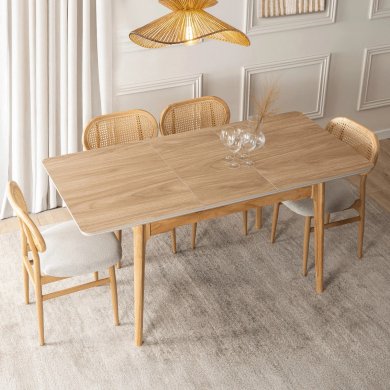 Раскладной обеденный стол Mebel Elit SAMER Дуб золотой ME.SAMER/D/D/CER/S120-160 фото - 6