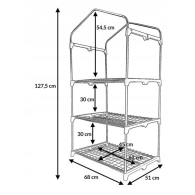 Парник теплица Kontrast 68x51x127,5 см Прозрачный - 12 Парник теплица Kontrast 68x51x127,5 см Прозрачный 5.90.20222 фото - 12