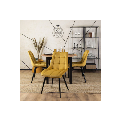 Обідній комплект меблів Mebel Elit HARRY RIO | Дуб крафт / Чорний / Гірчичний HARRY/DC/CZ/S/RIO/CU/V/Z4/K фото - 19