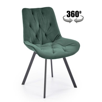 Обідній стілець поворотний Halmar K519 Темно-зелений V-CH-K/519-KR-C.ZIELONY