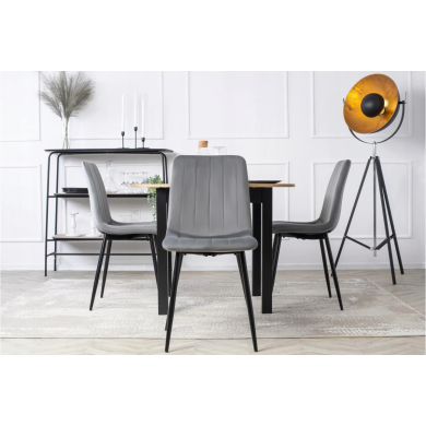 Обеденный комплект мебели Mebel Elit HARRY IBIS | Дуб артизан / Черный / Серый harry/ibis/artszacza фото - 5