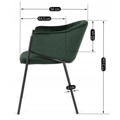 Обеденный стул Mebel Elit INNES 2 Зеленый ME.INNES2/Z/V/K фото - 11