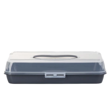 Контейнер для торта Homla BRESCA 40x27 см | Сірий / Прозорий - 2 Контейнер для торта Homla BRESCA 40x27 см | Сірий / Прозорий 215673 фото - 2