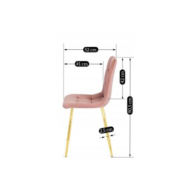 Обеденный стул Mebel Elit YORK Розовый ME.YORK/R/ZL/V/K фото - 16