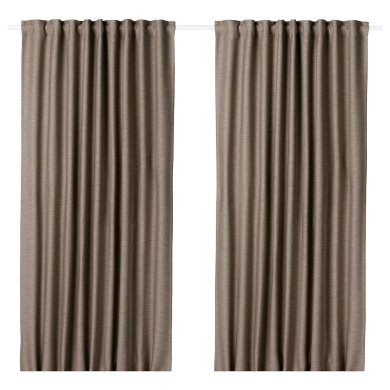 IKEA Шторы VILBORG 145x300 см 2 шт Серо-бежевый (ИКЕА ВИЛЬБОРГ) 50530752