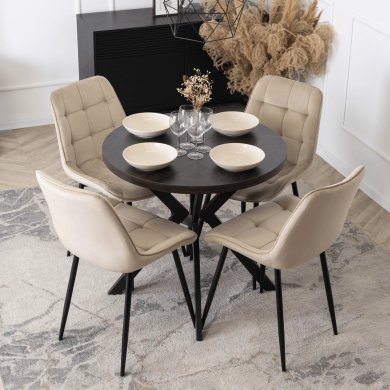 Раскладной обеденный стол Mebel Elit DORIAN Черный - 8 Раскладной обеденный стол Mebel Elit DORIAN Черный ME.DORIAN/CZ/CZ/S фото - 8