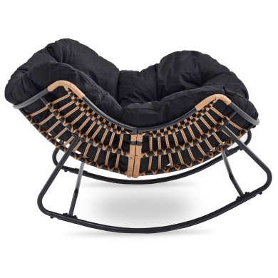 Крісло-качалка м'яке Mebel Elit ELTON Чорний ME.ELTON/CZ/T/FW фото - 2