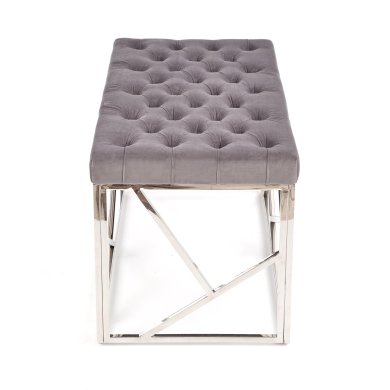 Банкетка Halmar Milagro | Серый / Серебристый V-CH-MILAGRO-ŁAWKA-SREBRNY/POPIEL фото - 2