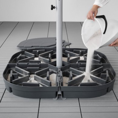 IKEA Основа для садового зонта SVARTO 99х99 см Темно-серый (ИКЕА SVARTÖ) 10285328 фото - 13