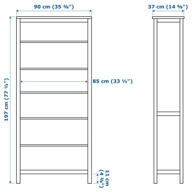 Стеллаж HEMNES Белый - 5 IKEA Стеллаж HEMNES Белый (ИКЕА ХЕМНЭС) 90371765 фото - 5