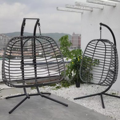 Подвесное кресло-кокон с разборным каркасом Duka IHALIG Серый - 5 Подвесное кресло-кокон с разборным каркасом Duka IHALIG Серый 2222189 фото - 5