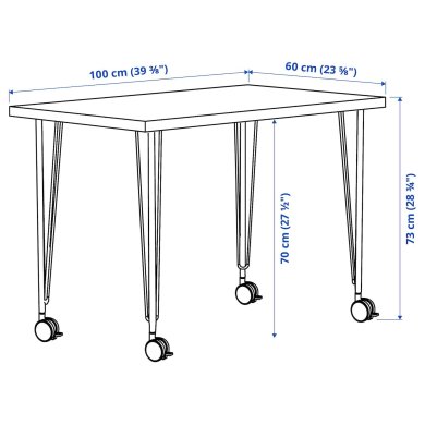 IKEA Письменный стол LINNMON/KRILLE Коричневый (ИКЕА ЛИННМОН/КРИЛЛЕ) 89509698 фото - 2