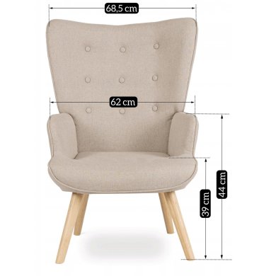 Крісло м'яке з підставкою Mebel Elit LOZANO 2 Бежевий - 12 Крісло м'яке з підставкою Mebel Elit LOZANO 2 Бежевий ME.LOZANO2/BZ/DK/T/FW фото - 12