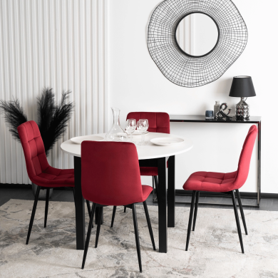 Обідній стілець Mebel Elit PERU Welur Бордовий - 6 Обідній стілець Mebel Elit PERU Welur Бордовий ME.PERU/BOR/V/K фото - 6