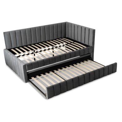 Раскладная кушетка Mebel Elit VILLEMO Welur 120x200 см Серый ME.VILLEMO/120/90/CP/V/LOZWYS фото - 4