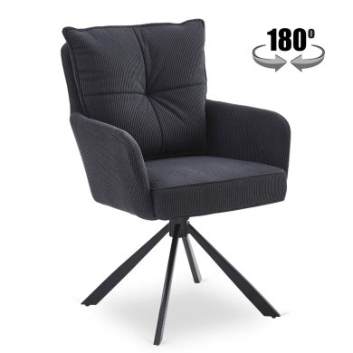 Обеденный стул поворотный Mebel Elit CITY Velvet Черный ME.CITY/CZ/SZTR/K