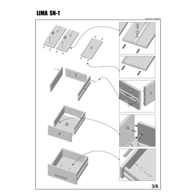 Тумбочка Halmar Lima SN-1 | Білий V-PL-LIMA-SN1-BIAŁY фото - 3