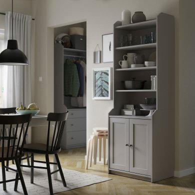 IKEA Стелаж HAUGA Сірий (ИКЕА ХАУГА) 60415054 фото - 2