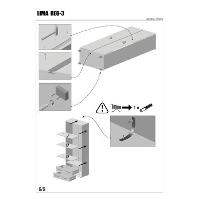 Стеллаж Halmar LIMA REG-3 Белый V-PL-LIMA-REG3-BIAŁY фото - 8