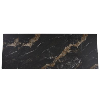 Розкладний обідній стіл Mebel Elit LUIGI Marmur Чорно-золотий - 3 Розкладний обідній стіл Mebel Elit LUIGI Marmur Чорно-золотий ME.LUIGI/CZZL/ZL/S160-240 фото - 3