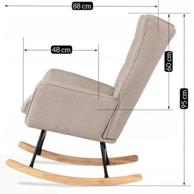 Кресло-качалка мягкое Mebel Elit JACKSON 2 Бежевый - 13 Кресло-качалка мягкое Mebel Elit JACKSON 2 Бежевый ME.JACKSON/BZ/D/T/FW фото - 13