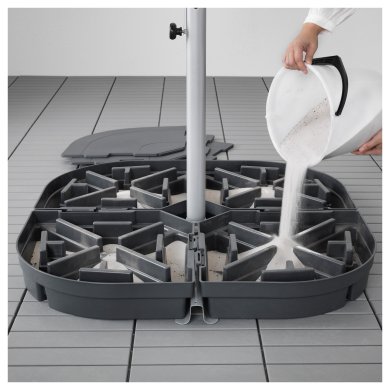 IKEA Основа для садового зонта SVARTO 99х99 см Темно-серый (ИКЕА SVARTÖ) 10285328 фото - 3