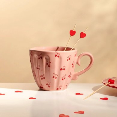 Кружка Homla CHERISH LOVE 200 мл Рожевий - 6 Кружка Homla CHERISH LOVE 200 мл Рожевий 238868 фото - 6