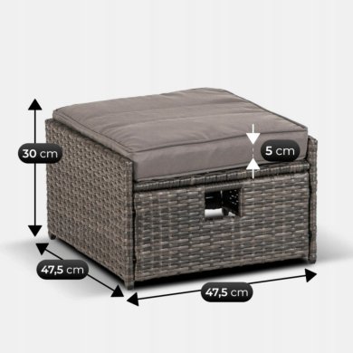 Комплект садових меблів Mebel Elit DELGADO Сірий ME.DELGADO/P/RT/OGR/ZES фото - 13